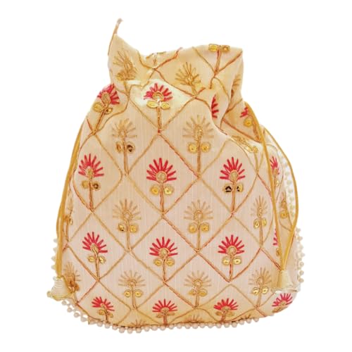 Embroidered flower red