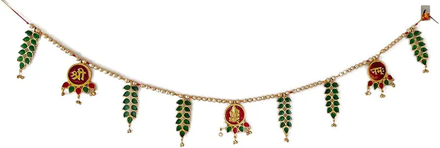 Multicolor Handmade Decorative Leaf Metal Door Bandarwal for Door