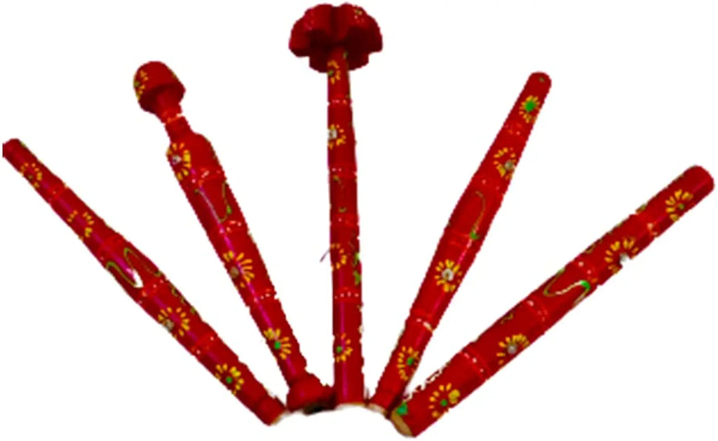 Wooden Handpainted Pokhna Set For Wedding|Ponkhna For Marriage Function|Marriage Decoration Item dmsretail