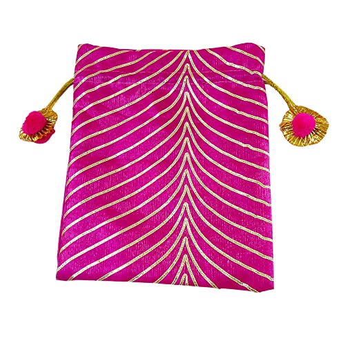 Women's Leheriya Silk Potli Bags Return Gift potli Bags