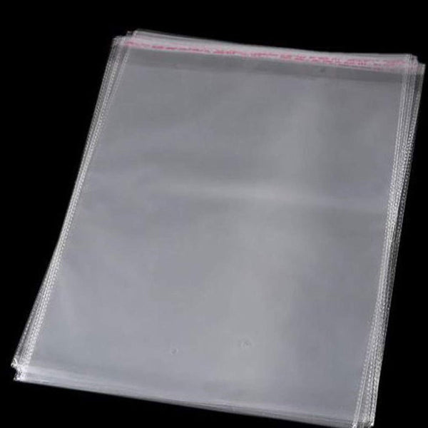 Transparent Plastic Packing Bags Adhesive Plastic Poly Bag Clear Self Adhesive Plastic Bags Size 10X14 Inches dmsretail