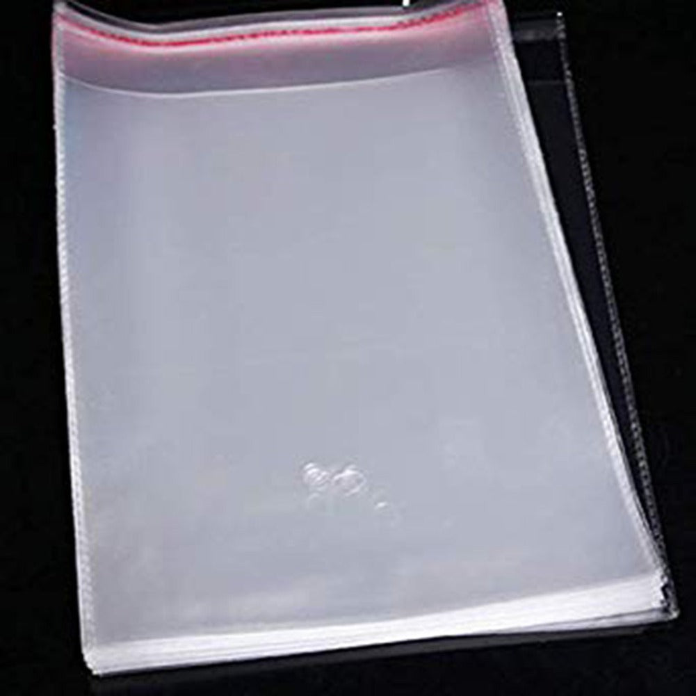 10X16 Inches: Transparent Plastic Packing Bags Adhesive Plastic
