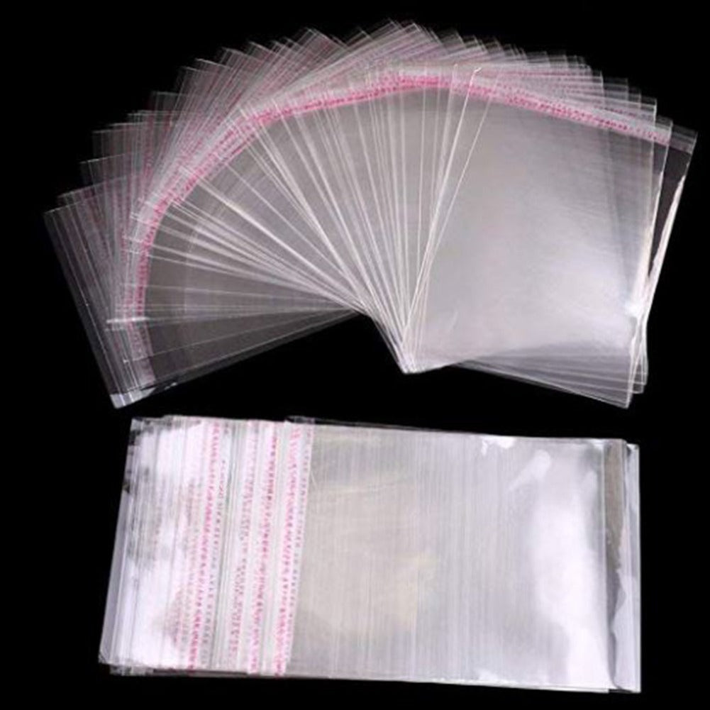 4X6 Inches: Transparent Plastic Packing Bags Adhesive Plastic Poly Bag