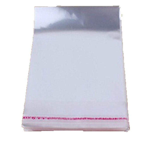 Transparent Plastic Packing Bags Adhesive Plastic Poly Bag Clear Self Adhesive Plastic Bags Size 7X10 Inches dmsretail