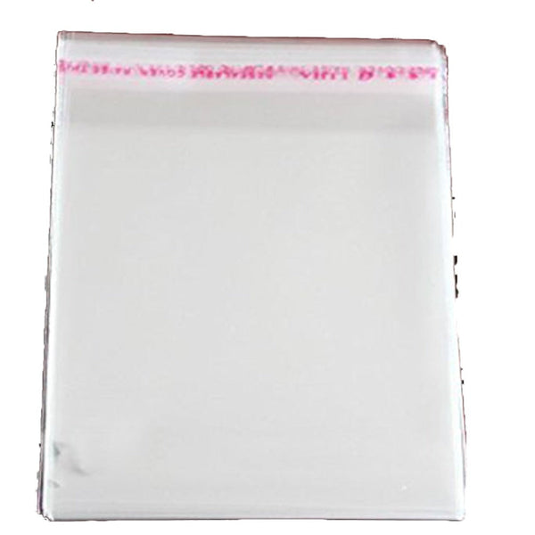 Transparent Plastic Packing Bags Adhesive Plastic Poly Bag Clear Self Adhesive Plastic Bags Size 7X10 Inches dmsretail