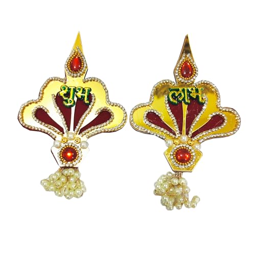 Acrylic Shubh Labh Sticker for Door Decoration| for Floor Decoration |Diwali Decoration dmsretail