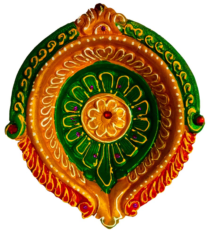 DMS RETAIL Big Size Clay Diyas for Diwali/Terracotta Diwali Diya/Diya