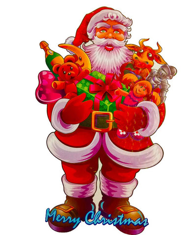 DMS RETAIL Christmas Wall Sticker Santa Claus Wall Stickers PVC Vinyl Christmas Decoration Wall Stickers for Home Decoration (Pack of 1 Sticker) dmsretail