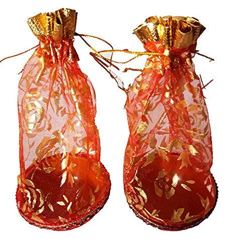 DMS RETAIL Decorative Organza Potli Bag with Velvet Decorative Bowl/Katori/Box/Return Gift/Engagement/Baby Announcement Box-Pack of 2 dmsretail