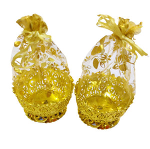 DMS RETAIL Decorative Organza Potli Basket Wedding Return Gift Favor Pack Of (12) dmsretail