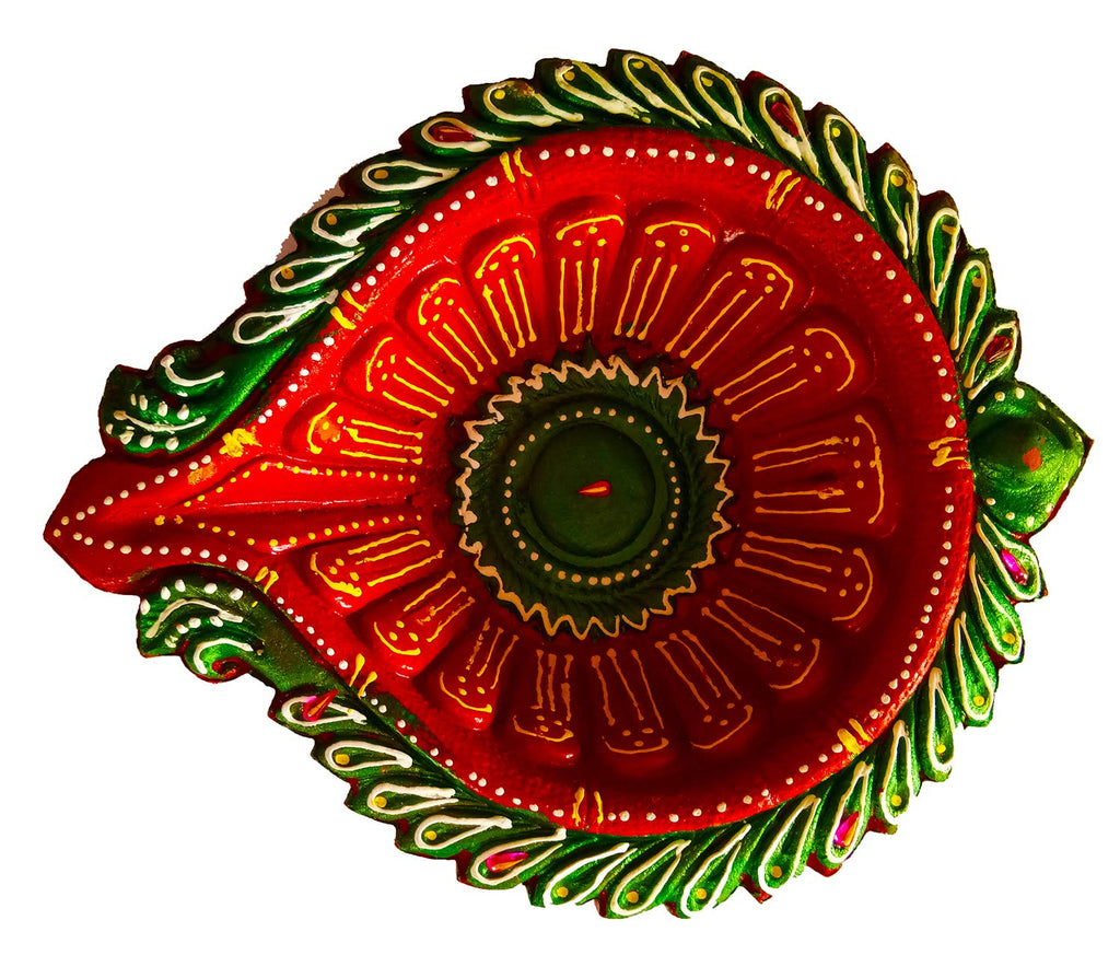 DMS RETAIL Handmade Big Size Round Decorative Diya for Diwali for