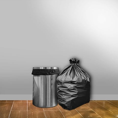 DMS RETAIL Jumbo Black Biodegradable Garbage Bags for Dustbin (Size - 30X15 inches) | 15 Bags per Roll | Dustbin Trash Bag for Home & Office Use (Pack of 1, Large) dmsretail