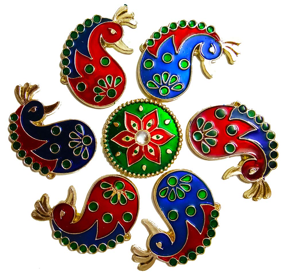 DMS RETAIL Multicolor Decorative Handcrafted Stone Studded Metal