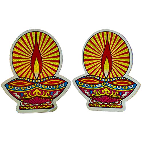 DMS RETAIL Multicolor Diya Rangoli Floor Stickers|Diwali Rangoli Stick ...