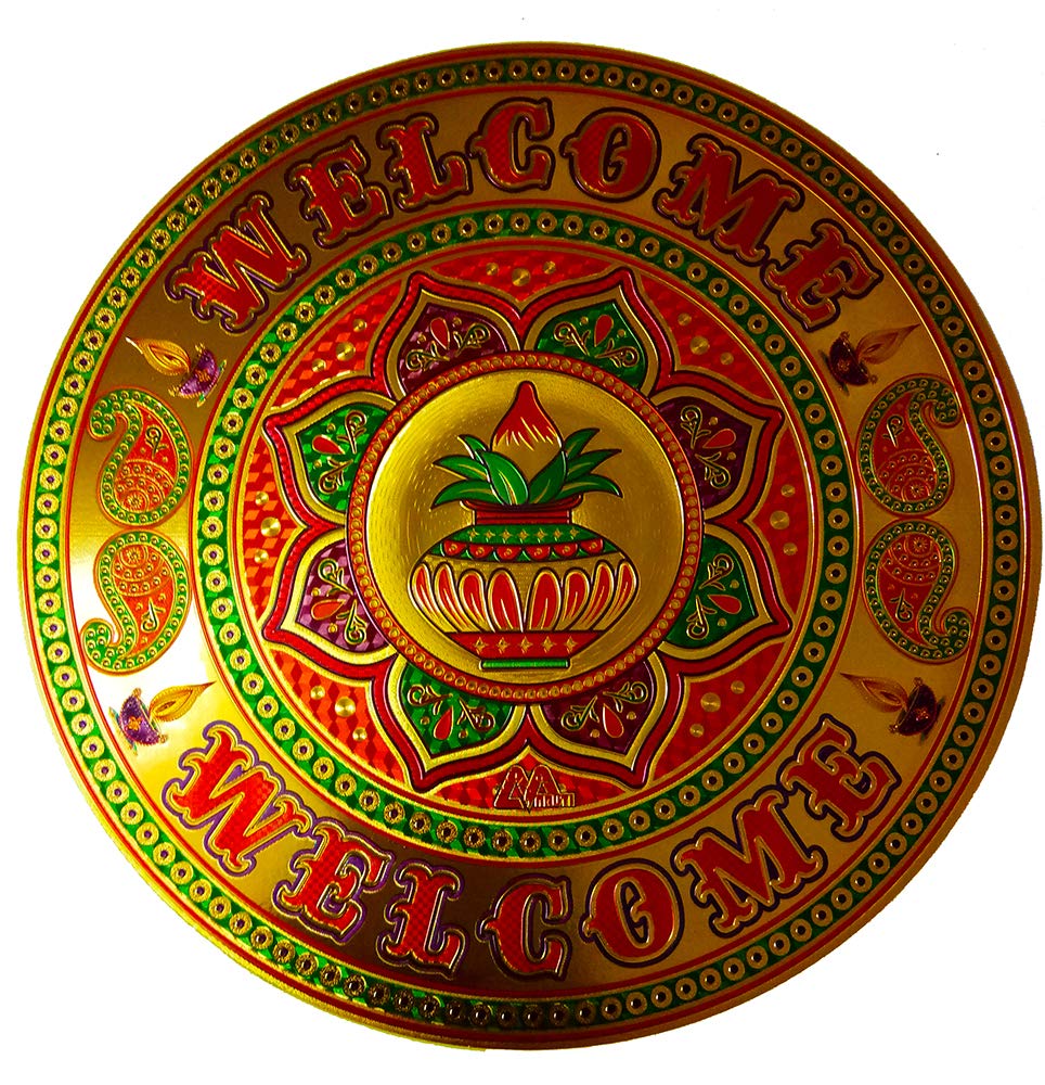 DMS RETAIL Multicolor Welcome Rangoli Floor Stickers Diwali Rangoli ...