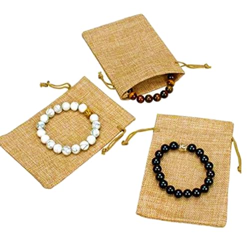 DMS RETAIL Party Favor Jute Bags Potli Bags for Women Royal Clutch Batwa Dryfruit, Chocolate, Shagun, Return Bag Pack Of 15 (10X14 CMS) dmsretail