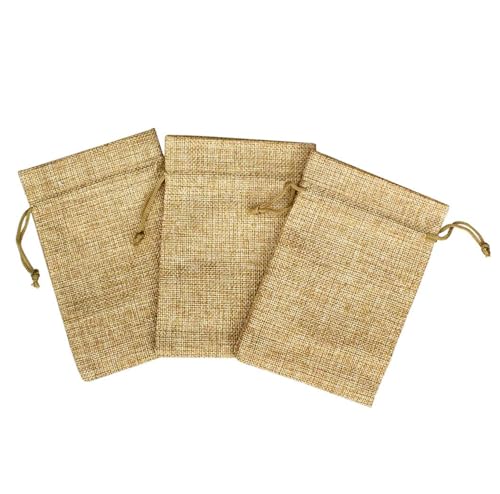 DMS RETAIL Party Favor Jute Bags Potli Bags for Women Royal Clutch Batwa Dryfruit, Chocolate, Shagun, Return Bag Pack Of 15 (10X14 CMS) dmsretail