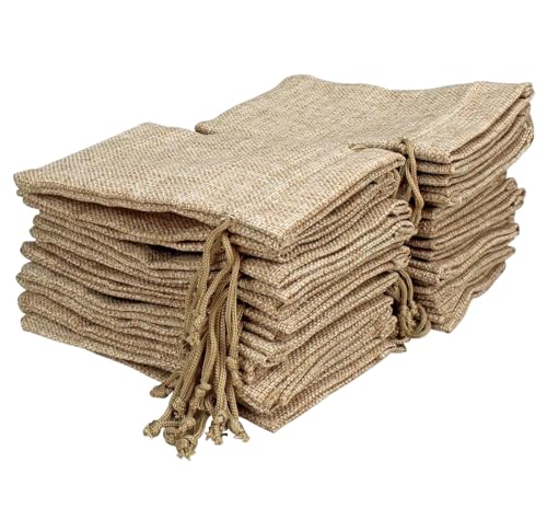 DMS RETAIL Party Favor Jute Bags Potli Bags for Women Royal Clutch Batwa Dryfruit, Chocolate, Shagun, Return Bag Pack Of 15 (10X14 CMS) dmsretail