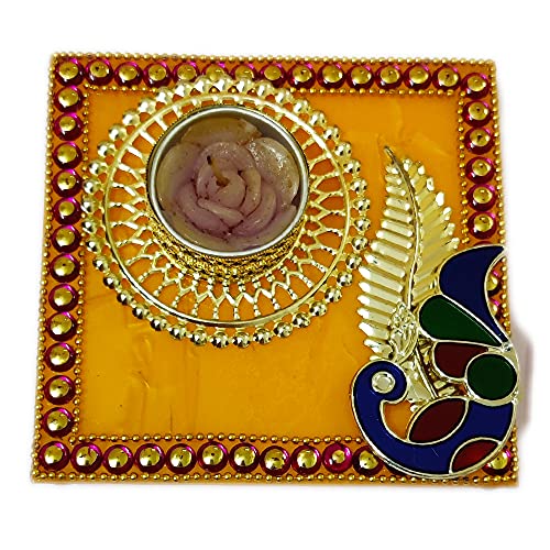 DMS RETAIL Peacock Decorative Diya for Diwali Festival|Diwali Diya,Puja Diya Deepak, Candles, Home Decoration,Rangoli Light Diya Pack of 1 dmsretail