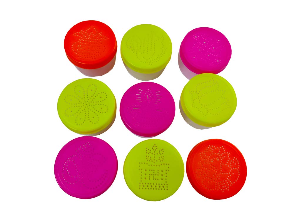 DMS RETAIL Rangoli Making Kit - Plastic Rangoli Design Rangoli Stamp Filler for Rangoli Decoration Pack of (4) dmsretail