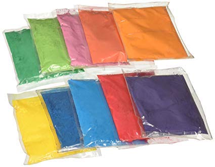 DMS RETAIL Set of 15 Different Color Rangoli Colors Powder 50 Grams in Each Packet dmsretail