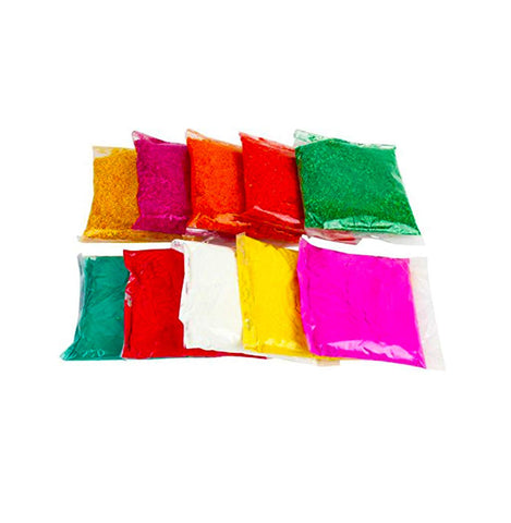 DMS RETAIL Set of 15 Different Color Rangoli Colors Powder 50 Grams in Each Packet dmsretail