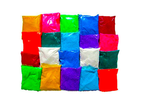 DMS RETAIL Set of 15 Different Color Rangoli Colors Powder 50 Grams in Each Packet dmsretail