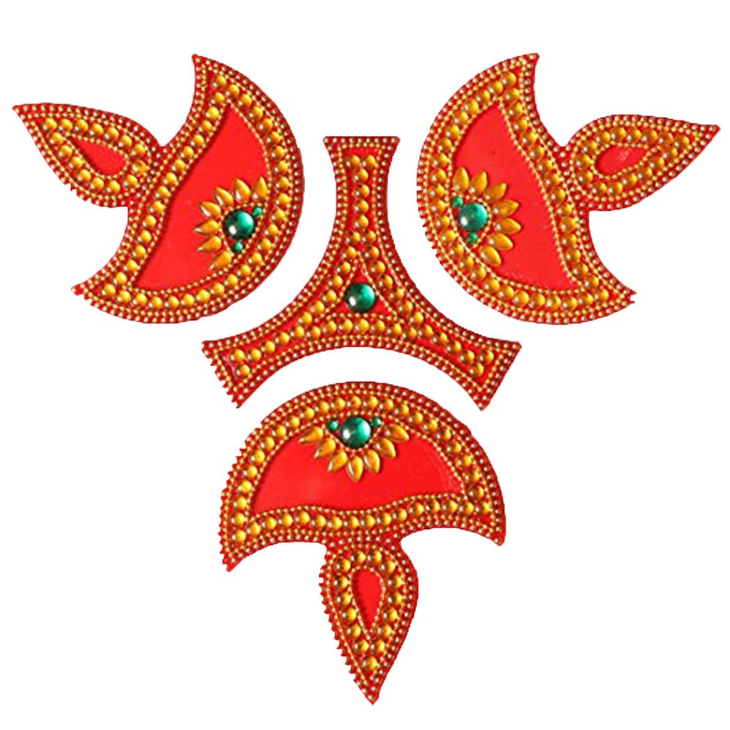 DMS RETAIL Single Piece Attractive Acrylic Stone and Pearl Kundan