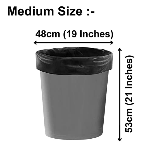 DMS RETAIL lARGE Black Biodegradable Garbage Bags for Dustbin | 15 Bags per Roll | Dustbin Trash Bag for Home & Office Use (Pack of 12, Large) dmsretail