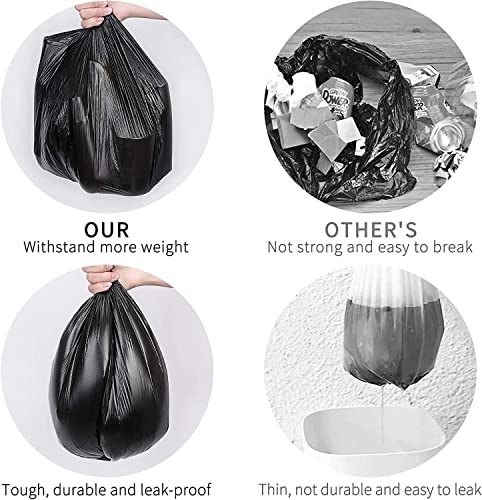 DMS RETAIL lARGE Black Biodegradable Garbage Bags for Dustbin | 15 Bags per Roll | Dustbin Trash Bag for Home & Office Use (Pack of 12, Large) dmsretail