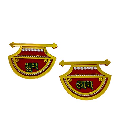 DMS Retail Multicolor Acrylic Shubha Labh for Door Entrance Decoration |Floor Decoration|Diwali Decoration|Wall Hanging Decoration A Religious Symbol dmsretail