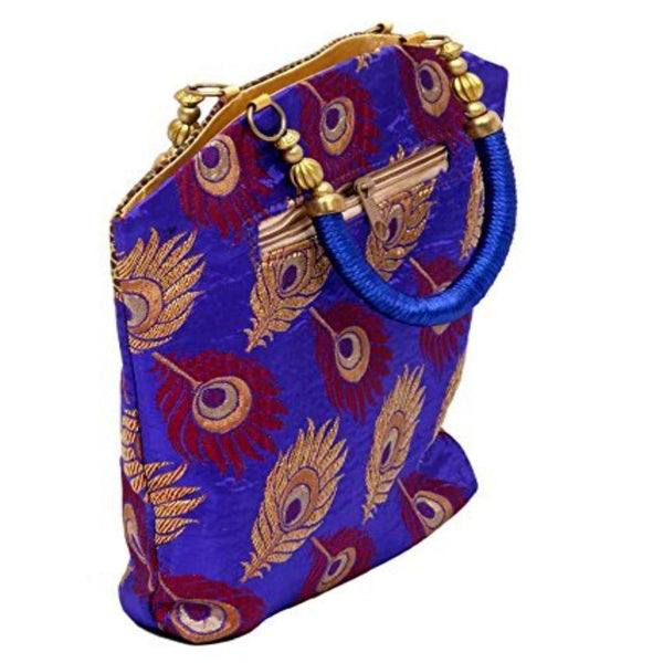 DMS Retail Purple Brocade Handbag For Women dmsretail