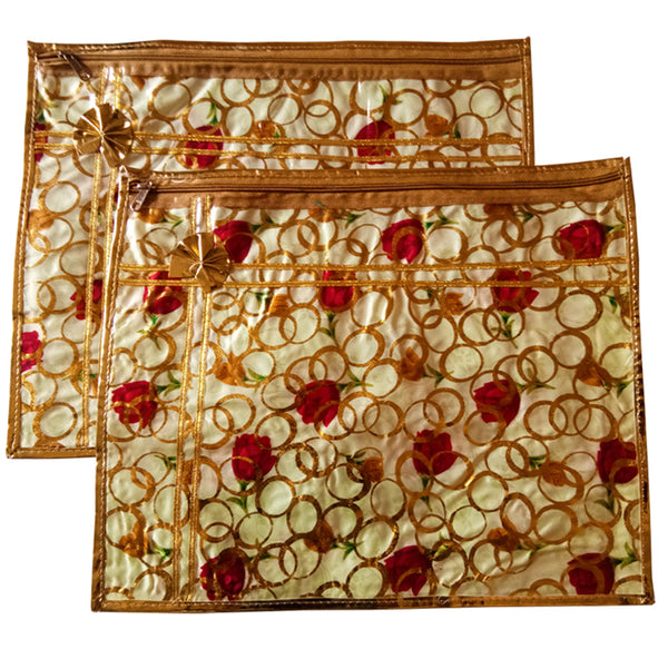 Designer Transparent Flower Printed Single Saree Cover Set dmsretail