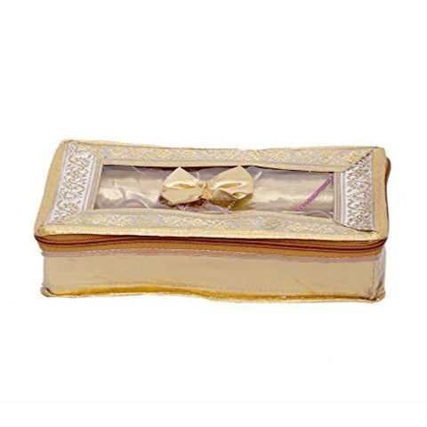 Golden Brocade Bangle Box Bangle case Bangle Organizer -1 Rod- 10 x 26 x 7 cms dmsretail