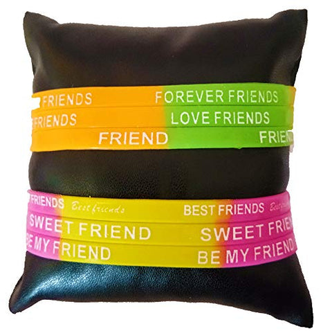 Multicolor Thick Size Friendship Bracelet For Girls And Boys Friendship Band For Boys Friendship Belt for Friends Lucky Bracelet (Pack Of 12 Band) dmsretail