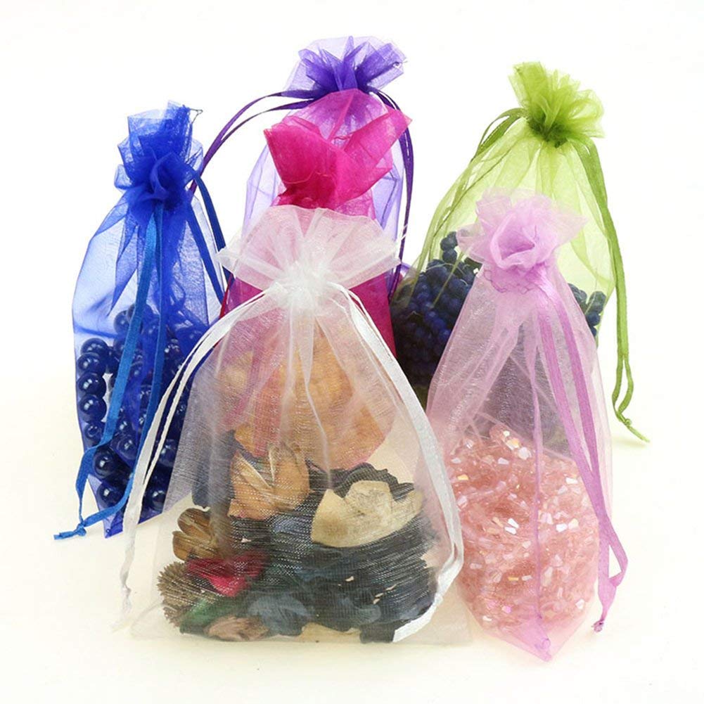Wedding Party 8x12 Organza Bags 20x30 Cms 8x12 Inch Multi Colour