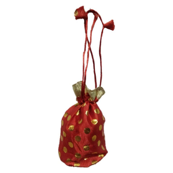 Multicolored Polka Dot Gift Bags For Return Gift, Shagun Gift Potli Bags dmsretail