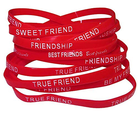 Red Thin Size Friendship Bracelet For Girls And Boys Friendship Band For Boys Friendship Belt for Friends Lucky Bracelet (Pack Of 2 Band) dmsretail