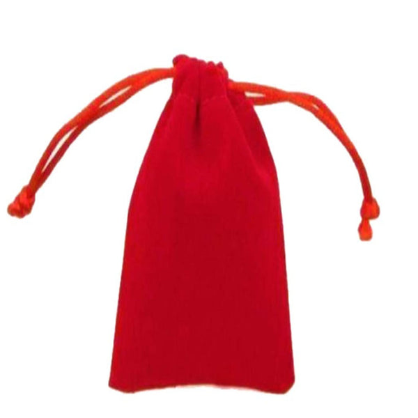 Velvet Drawstring Pouch Bag (Red) dmsretail